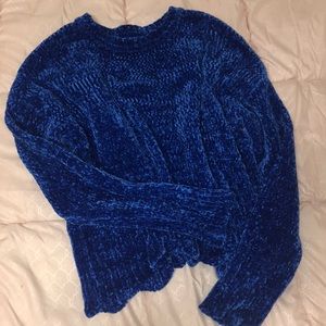 Velvet knit sweater